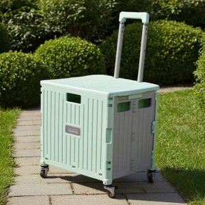 히키스 손수레 튼튼한 접이식 대형 쇼핑카트 마트 캠핑 부드러운 핸들 장바구니