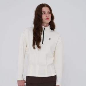 여성 밑단 핀턱 루즈핏 반집업(X1TLU7409CR)