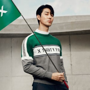 남성 블럭형 라운드 풀오버(X4SPU3352GN)