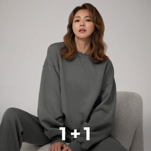 [EVENT] STL (남녀공용) 트렌디 더블메모리  기모 오버핏 맨투맨 1+1