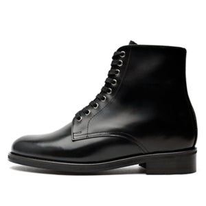 7cm 레더 플레인토 워커 수제화(EL0128)