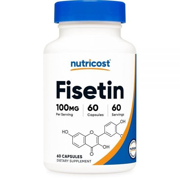 Nutricost Fisetin 캡슐 100mg, 60캡슐 - 천연 폴리페놀 항산화 GMO 프리, 글루텐 비건 친화적 보충제