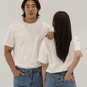 (M-6XL)프리미엄 기본반팔티[1+1+1 핵이득][4HER 빅사이즈 커플룩]