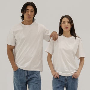 (M-6XL)프리미엄 기본반팔티[1+1+1 핵이득][4HER 빅사이즈 커플룩]