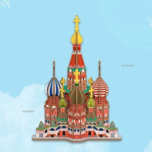 페이퍼락 3D 퍼즐 상크트바실리 대성당 건축 모델 DIY 우드락 키트