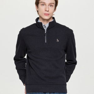 [헤지스 남성] 차콜 하프집업 맨투맨 HZTS5D405CG