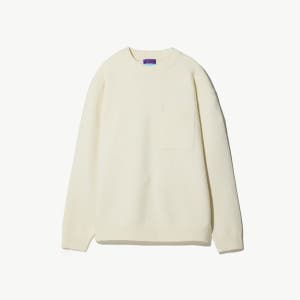 [에스티코] 포켓 라운드 니트 아이보리 (오버핏)