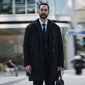 [에스티코] 화섬 덕 다운 패딩 코트 블랙 (BASIC)