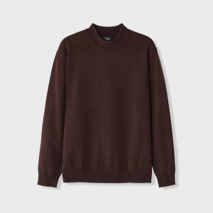 [에스티코] 찰떡 모크넥 니트 (브라운)