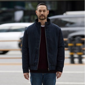 [에스티코] [DIEMS by STCO] 스웨이드 퍼 패딩 점퍼 (네이비)