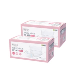 동국제약 매일가치 KF-AD 마스크 2박스 (대형 총100매) [유통기한: 26.03]