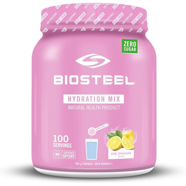 스포츠 <b>운동</b> 음료 믹스 파우더 <b>BIOSTEEL</b> <b>바이오스틸</b> 제로 슈가 수분 공급 맛있는 공급과 5가지 필수 전해질 핑크 레모네이드 한 통