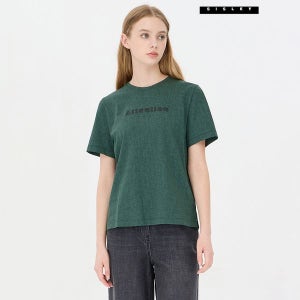 시슬리 피크먼트 자수 프린트 티셔츠 SATS10441