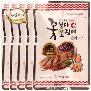 가온애 한양식품 꽃보다 오징어 (오리지날) 40봉 / 꽃오징어 슬라이스 한양 조미오징어 꽃보다오다리