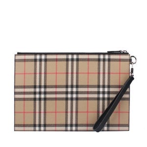 버버리 여성 체크 E 캔버스 클러치 8065629 빈티지 271491 1266552