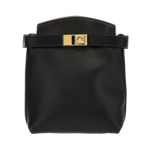 페라가모 투톤 크로스백 22 0650 0770888 25FW 허그 마이크로 폰홀더 블랙 핑크 143106083