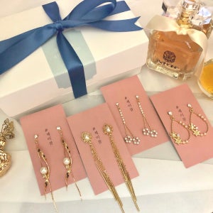 골드귀걸이박스🖤 GOLD PEARL BOX 진주에디션, 제이참