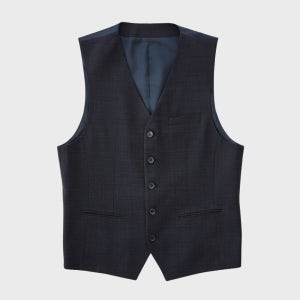 [에스티코] 클래식핏 솔리드 수트 베스트 (네이비)