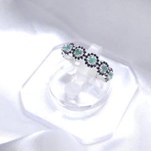 [25 F/W] 블랙스피넬 에메랄드 실버 반지, 리페어링