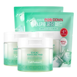 [셀퓨전씨] 시카쿨링패드 70매 2개 + 시카쿨링리필파우치 70매 2개 5008404558