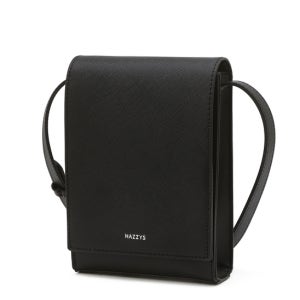 [헤지스 액세서리] [TD케빈] 블랙 단색 가죽 미니크로스백 HJWA5F890BK