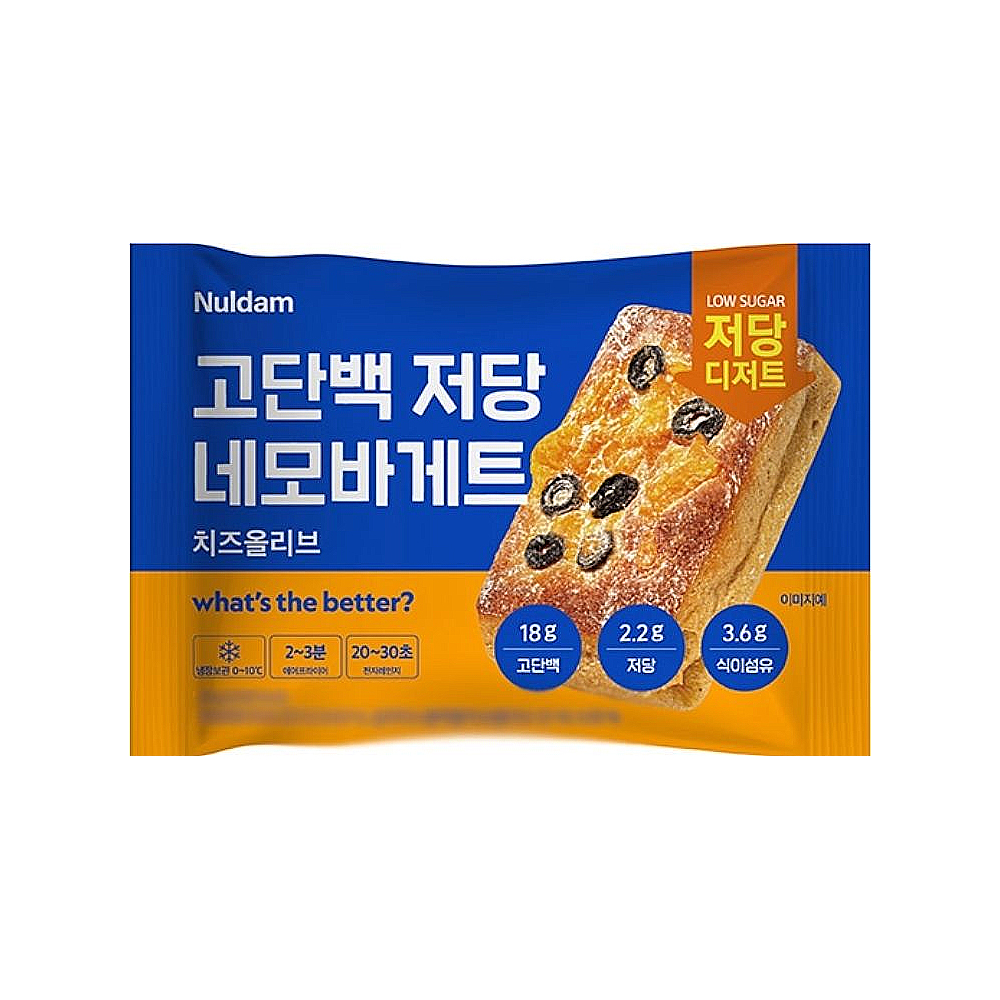 고단백 저당 네모바게트 치즈올리브 제품 이미지