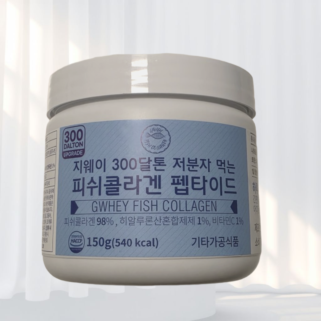 지웨이 <b>슈가 먹는 저분자 피쉬 콜라겐 펩타이드</b> 300달톤 150g 1개