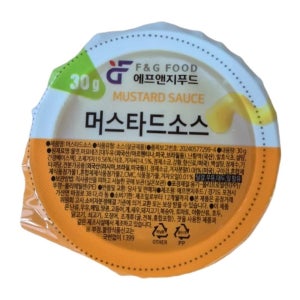 포앤그린 업소용 디핑소스 / 머스타드소스 / 소포장 / 1박스 (30g x 100개)