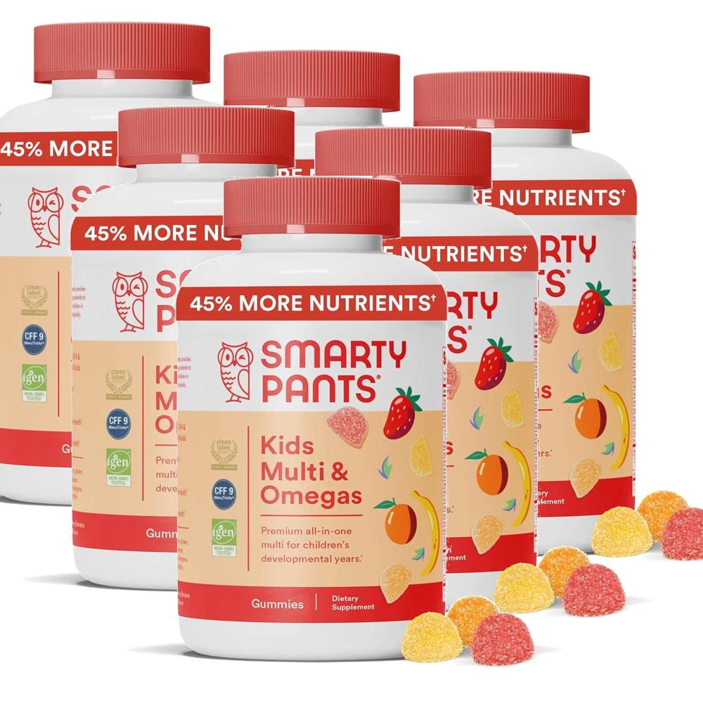 <b>스마티팬츠</b> 키즈 멀티비타민 앤 오메가3 구미 <b>SmartyPants</b> Kids Multi Omegas  6개