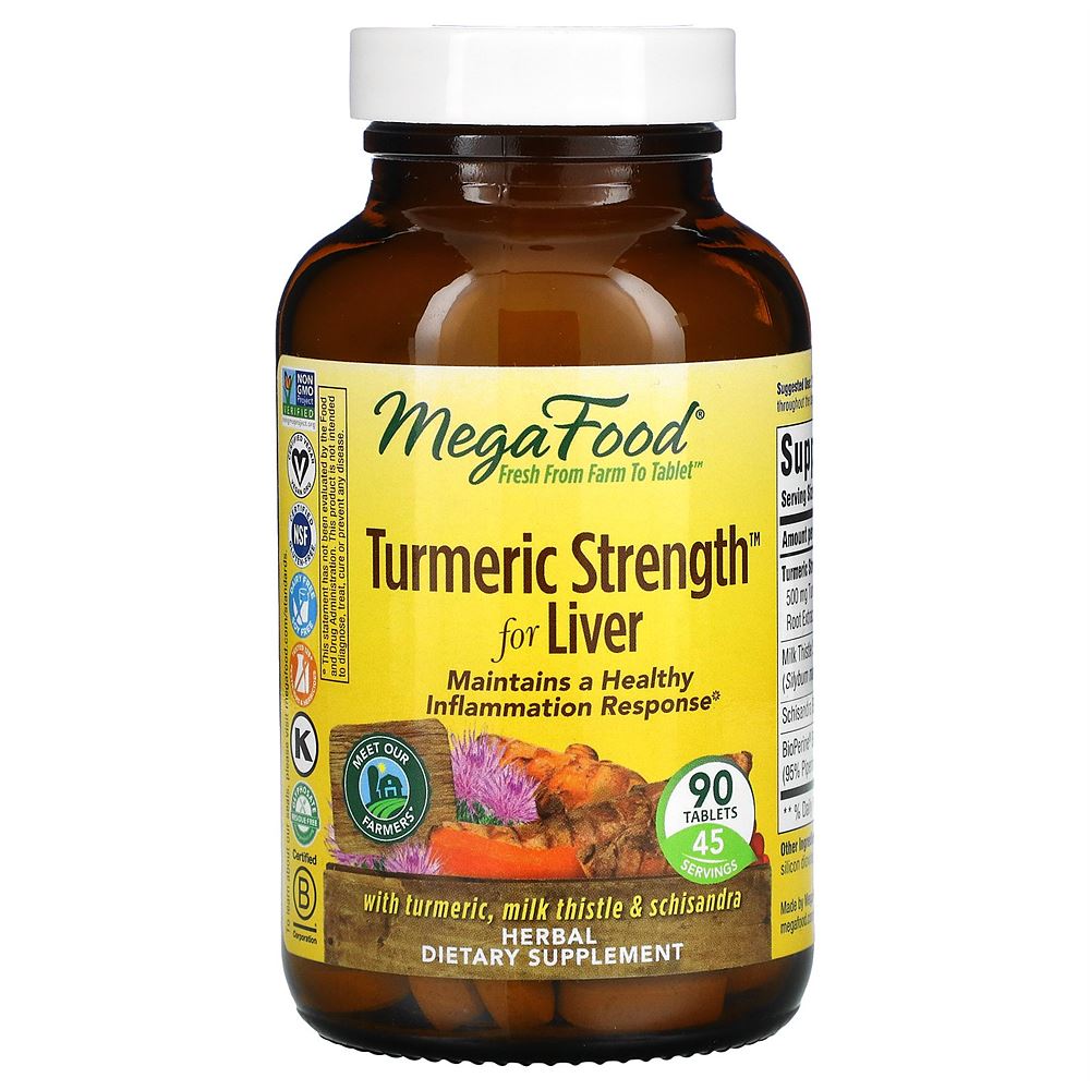 <b>메가푸드</b> MegaFood Tumeric Strength 90정 커큐민 강황 미국 해외  1개