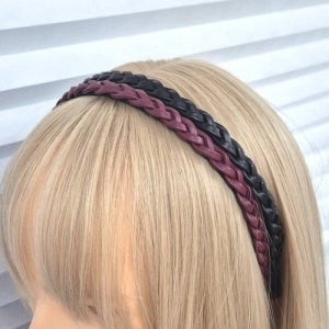 패션플러스 MNO 가죽꼬임 헤어밴드 머리띠 레더 헤어 악세서리