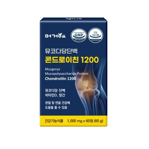 머거요 <b>뮤코다당단백</b> 콘드로이친 1200 1000mg x 60정, 4개