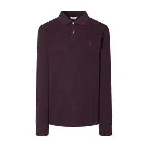 [헤지스 남성] 헤지스 버건디 단색 면혼방 긴팔카라티셔츠 WHTS4D432D2