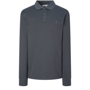 헤지스 남성 스테디셀러 차콜그레이 단색 면혼방 긴팔카라티셔츠 111283 WHTS4D432CG