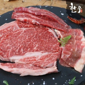 친환경팔도 [산지직송] 전라도 한우 1등급 모듬구이 세트 600g(등심+차돌+특수부위)/냉동