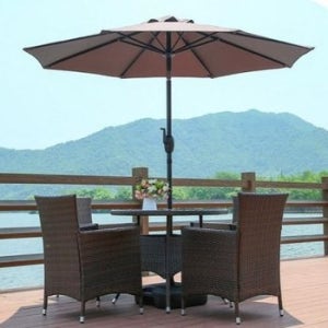 낚시파라솔+물통세트 캠핑 비치 편의점 야외 파라솔,캠핑파라솔