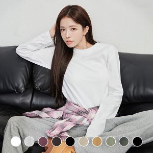 지오다노 325903 [노정의] 베이직 라운드넥 긴팔티 (퍼펙트티)