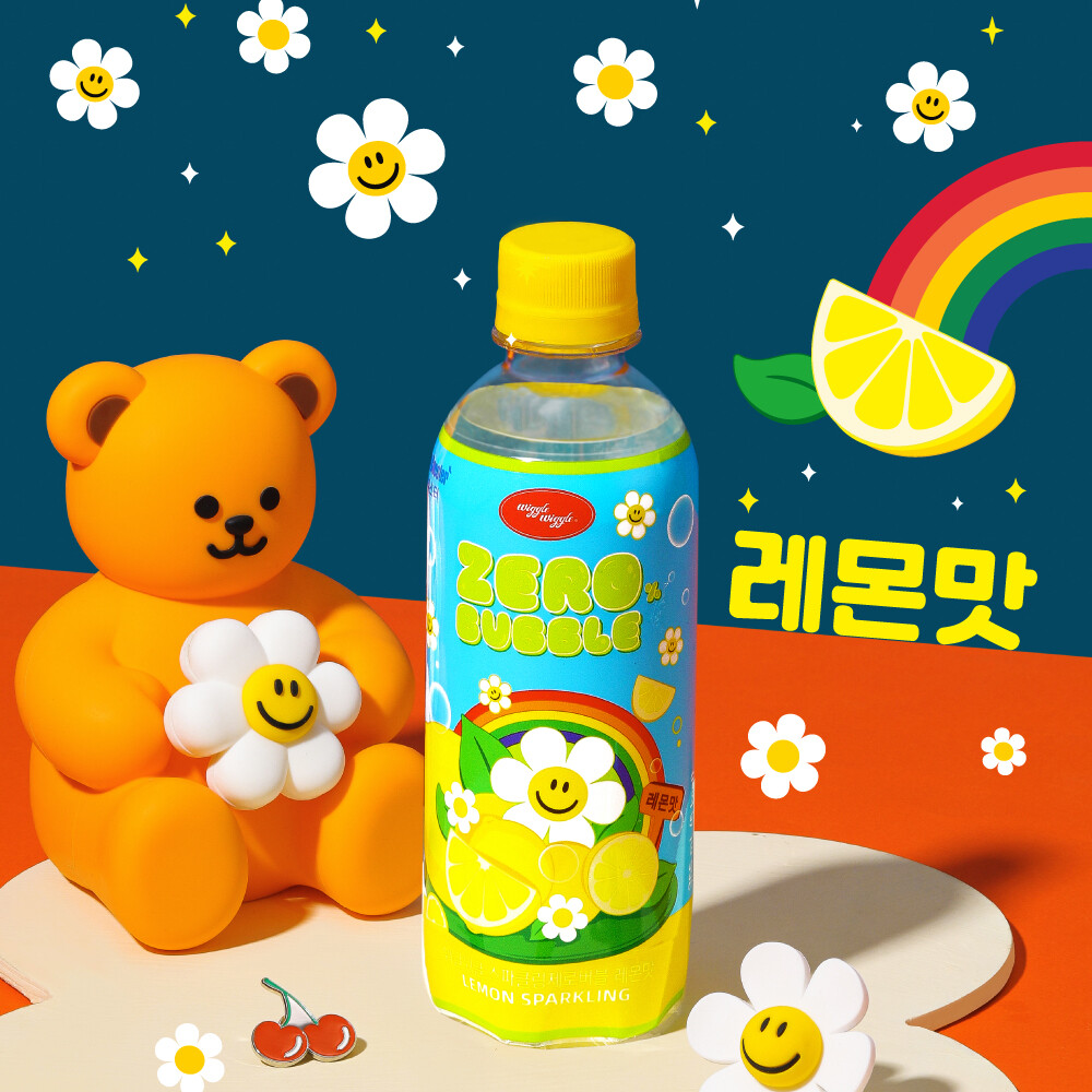 위글 X 블링부스터 스파클링 제로버블 레몬맛