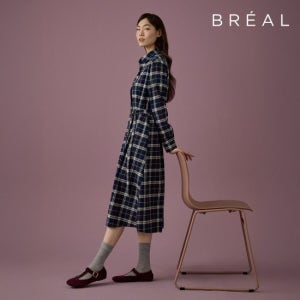 브리엘 25FW 소프트 체크 셔츠 원피스 1종 TV상품