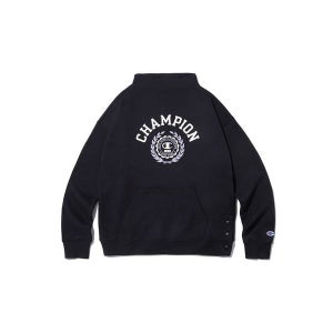 [챔피온] 여성 7.4oz 기모 퍼널넥 스웨트셔츠 블랙 CKTS2F368BK