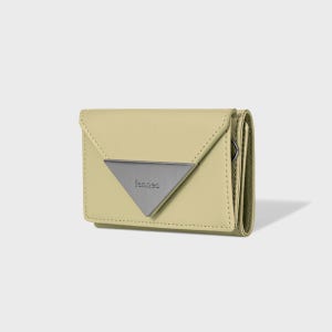 [페넥] [11/27 예약배송]_CRINKLE TRIANGLE TRIPLE WALLET - SOFT OLIVE