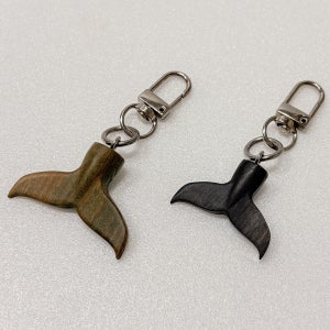 최고급 원목 행운 고래꼬리 키링 돌고래열쇠고리, 우리나무공방