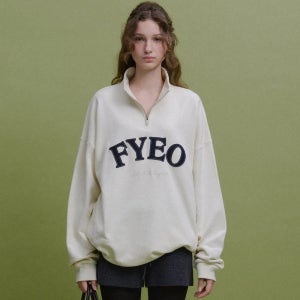 [포 유어 아이즈 온리] [5차/사이즈 추가 M,L] Essential Logo Half Zip-up (Ivory)