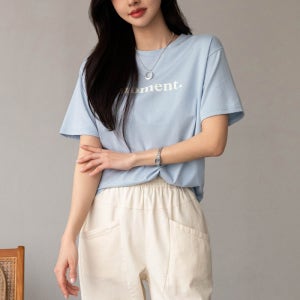 모먼트 레터링 티셔츠 #111191