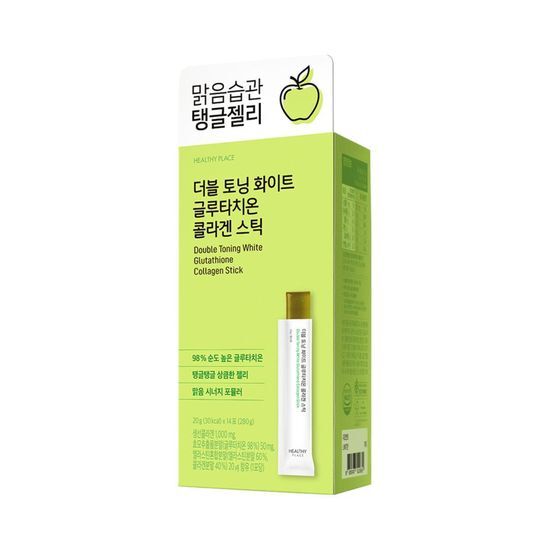 [4월 1+1]헬시플레이스 더블 토닝 화이트 글루타치온 콜라겐 스틱 14포 (14일분)