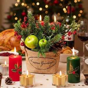 크리스마스 트리형 화분 포트 100프로 PE팁 전나무 쥬니퍼 세다 레드 베리 그린애플 믹스 버랩백 26cm