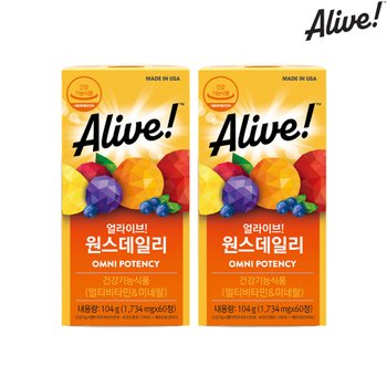얼라이브 원스데일리 멀티비타민 60정 2병 / 4개월분