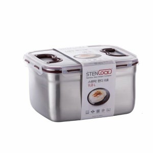 셀럽하우스 스텐락 김치통 손잡이 밀폐용기 냉장고 반찬통 11L