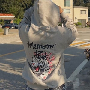 [페이드] PD TIGER 그래픽 오버핏 후드티-그레이 PH-2058gray