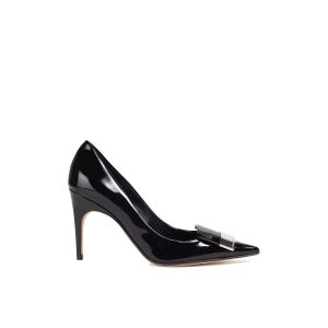 세르지오로시 블랙 가죽 펌프스 포인티드 Black Leather Pumps With Sleek Pointed Toe A0703739